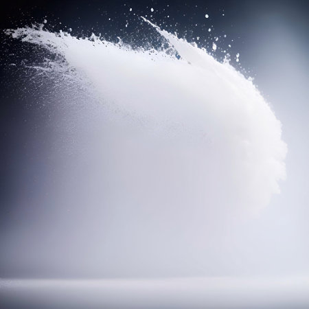 water splashing on white background generative ai illustrationの素材