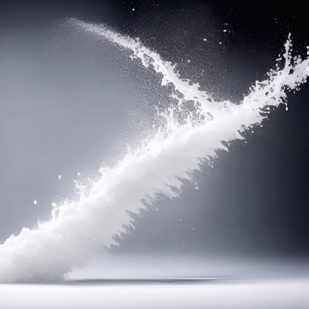 water splashing on white background generative ai illustrationの素材