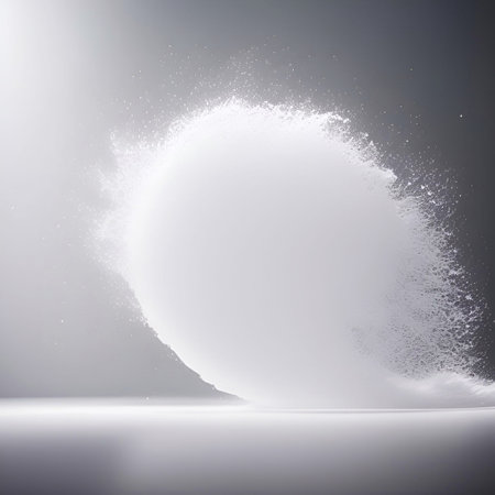 water splashing on white background generative ai illustrationの素材