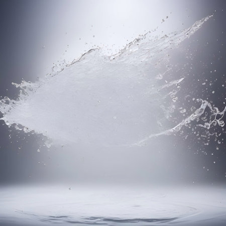 water splashing on white background generative ai illustrationの素材