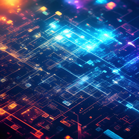 Abstract Chemistry high-tech technology science internet background generative ai illustrationの素材