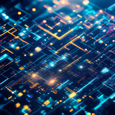 Abstract Chemistry high-tech technology science internet background generative ai illustrationの素材