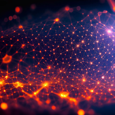 Abstract Chemistry high-tech technology science internet background generative ai illustrationの素材