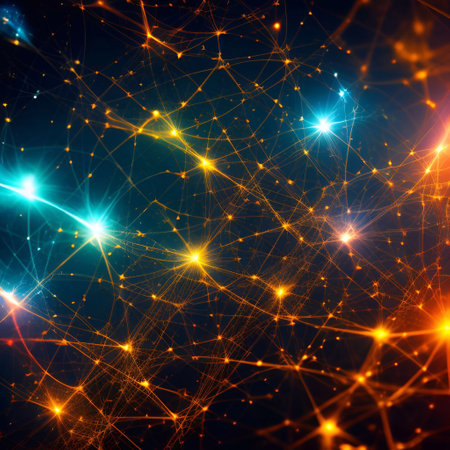 Abstract Chemistry high-tech technology science internet background generative ai illustrationの素材
