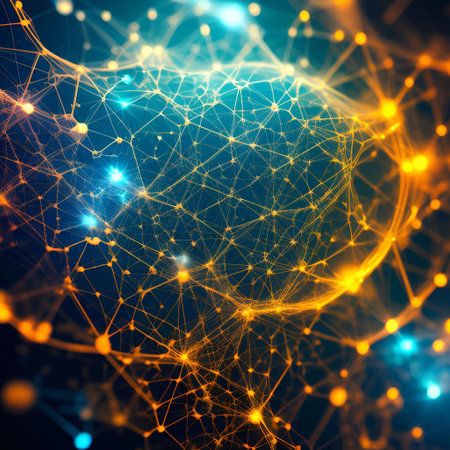 Abstract Chemistry high-tech technology science internet background generative ai illustrationの素材