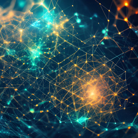 Abstract Chemistry high-tech technology science internet background generative ai illustrationの素材