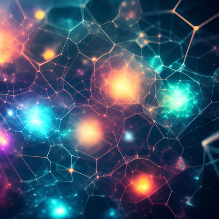 Abstract Chemistry high-tech technology science internet background generative ai illustrationの素材
