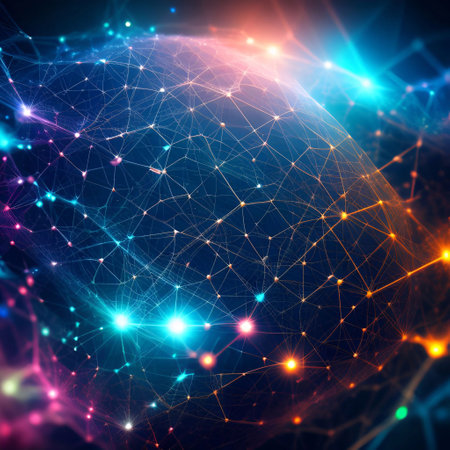 Abstract Chemistry high-tech technology science internet background generative ai illustrationの素材
