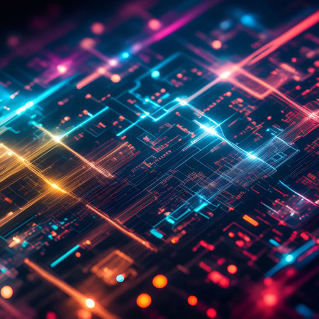 Abstract Chemistry high-tech technology science internet background generative ai illustrationの素材