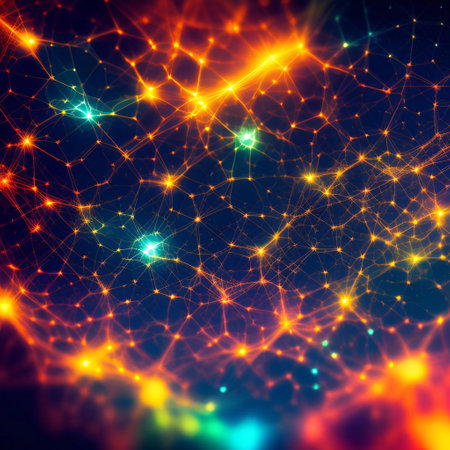 Abstract Chemistry high-tech technology science internet background generative ai illustrationの素材