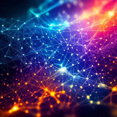 Abstract Chemistry high-tech technology science internet background generative ai illustrationの素材
