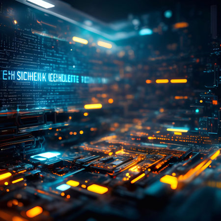 Abstract Chemistry high-tech technology science internet background generative ai illustrationの素材
