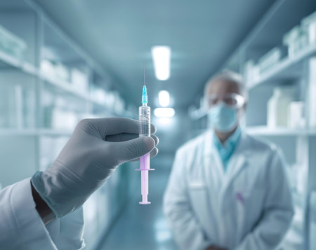 Researchers, laboratories, medical vaccines, generative aiの素材