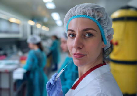 Researchers, laboratories, medical vaccines, generative aiの素材