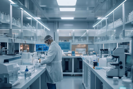 Researchers, laboratories, medical vaccines, generative aiの素材