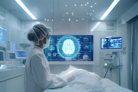 doctor surgery hologram technology research generative aiの素材