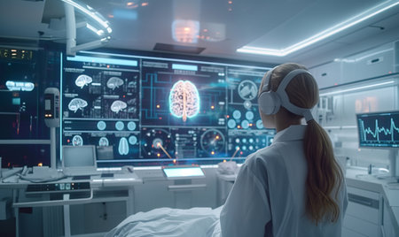 doctor surgery hologram technology research generative aiの素材