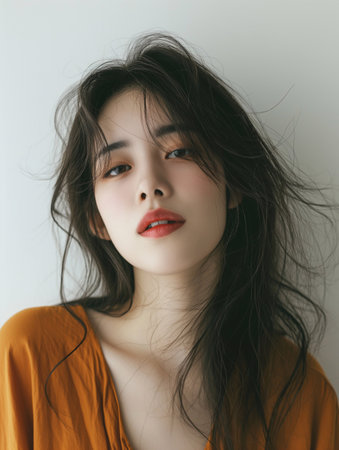 Beautiful Asian woman, model For Cosmetics, Supermodel. generative aiの素材