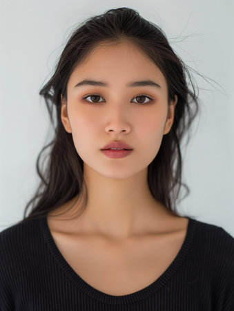 Beautiful Asian woman, model For Cosmetics, Supermodel. generative aiの素材