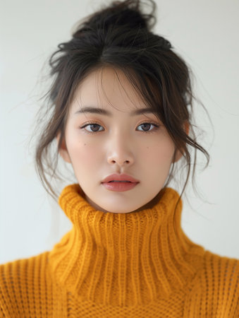 Beautiful Asian woman, model For Cosmetics, Supermodel. generative aiの素材