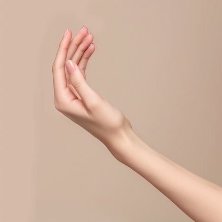 Women hand models and  products Cosmetics, beautiful pastel background generative ai artの素材