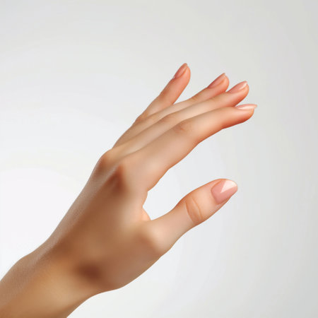 Women hand models and  products Cosmetics, beautiful pastel background generative ai artの素材