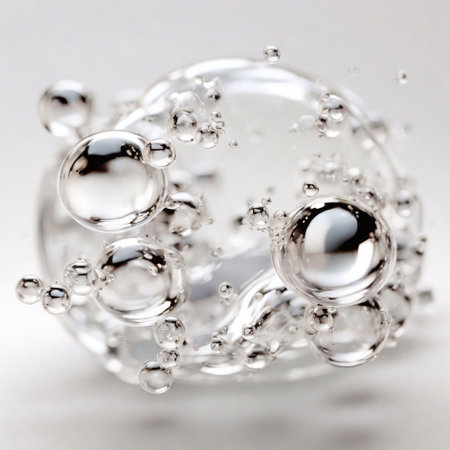 bubble abstract background, for science, beauty cosmetic,pharmaceutical generative aiの素材