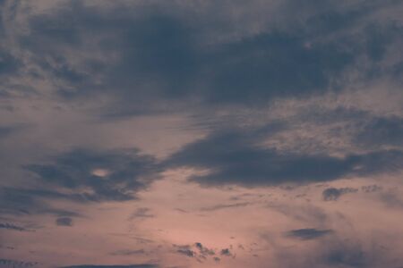 Cloudy evening skyの写真素材