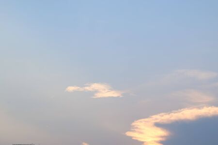 Cloudy evening skyの写真素材