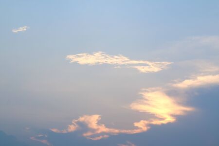 Cloudy evening skyの写真素材