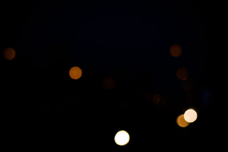 Bokeh abstract defocused city on street