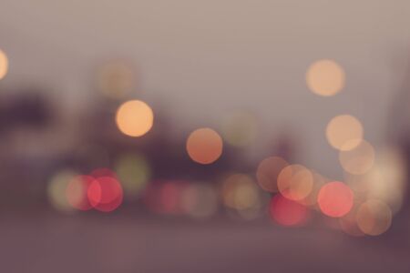 Bokeh abstract defocused city on streetの写真素材