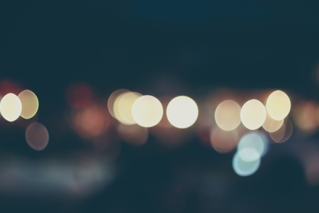 Bokeh colorful  abstract defocused city on streetの写真素材