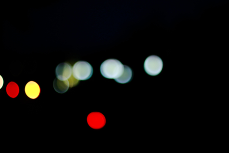 Bokeh colorful  abstract defocused city on streetの写真素材