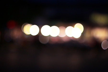 Bokeh colorful  abstract defocused city on streetの写真素材