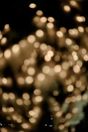 Bokeh light gold defocus at night abstract vintage.の写真素材