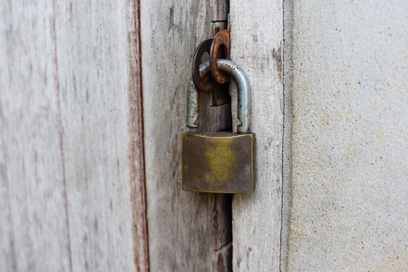 The door was locked with keyの写真素材