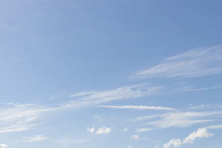 Blue sky and beautiful cloud. Plain landscape background for the backdrop.の写真素材