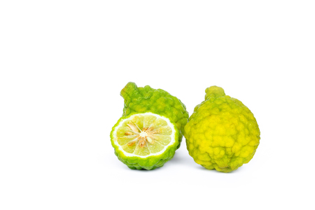 Bergamot isolated on white background. Studio shot.の写真素材