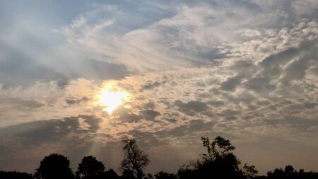 Colorful sky at sunset for backgroundの写真素材