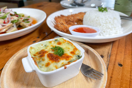 Yellow Gerbera grows in the gardenの写真素材