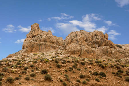 Mountains of the canyon Negev Desert in Israelの写真素材