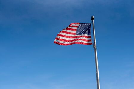 An American flag in summerの写真素材