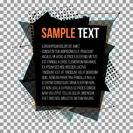 Black abstract template. Halftones, triangles.のイラスト素材