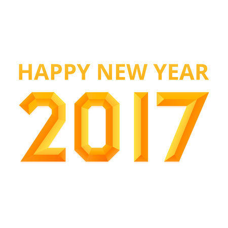 Happy new year 2017 poster.のイラスト素材