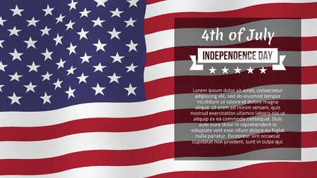 Fourth of July background. Independence day greeting card. Vector template, isolated, eps10のイラスト素材