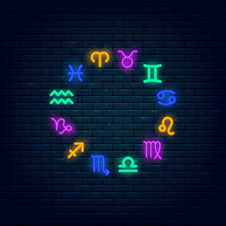 Zodiac symbols icon setのイラスト素材
