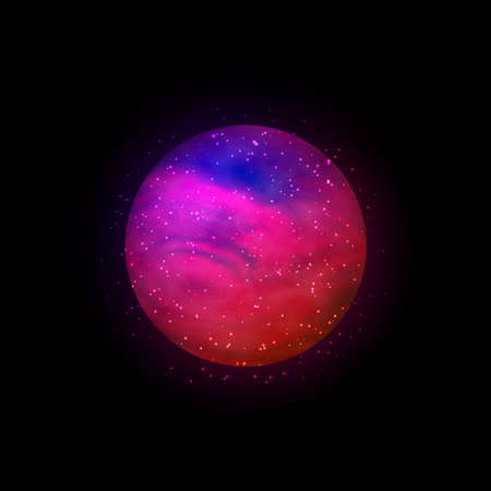 Sphere with outer space inside. Full of stars. Vector, eps 10のイラスト素材