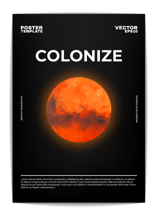 Colonize Mars posterのイラスト素材