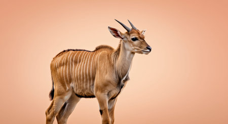 Graceful young antelope against warm tones for nature and wildlife themesの素材